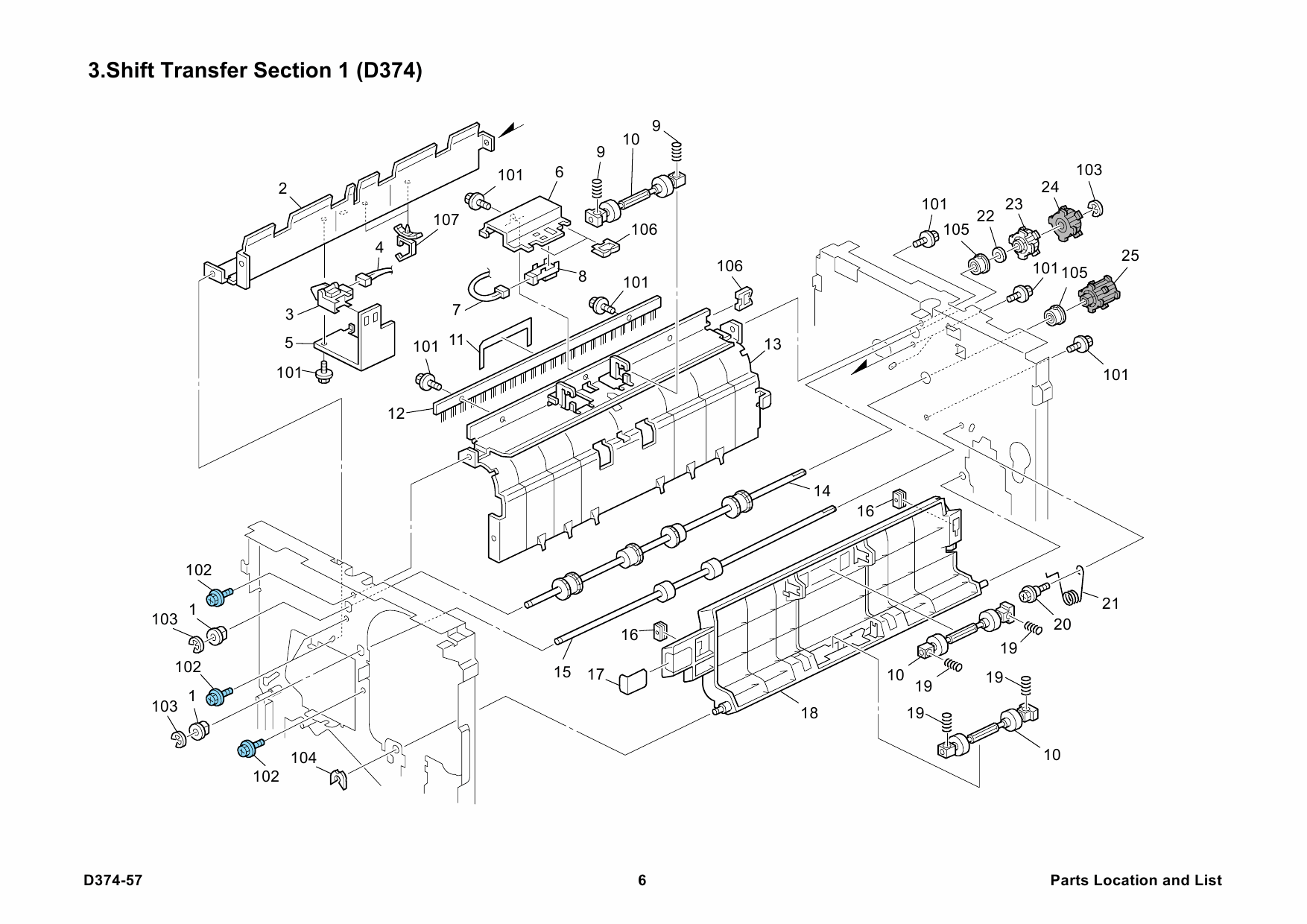 RICOH Options SR4030 D374 FINISHER Parts Catalog PDF download-3